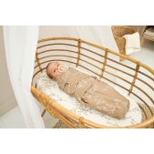 Gevoerde SwaddleMeyco Inbakerdoek Branches - Sand