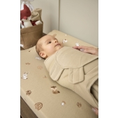 SwaddleMeyco Gevoerde Inbakerdoek - Sand - 0-3 Maanden