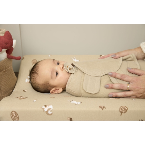 SwaddleMeyco Gevoerde Inbakerdoek - Sand - 0-3 Maanden
