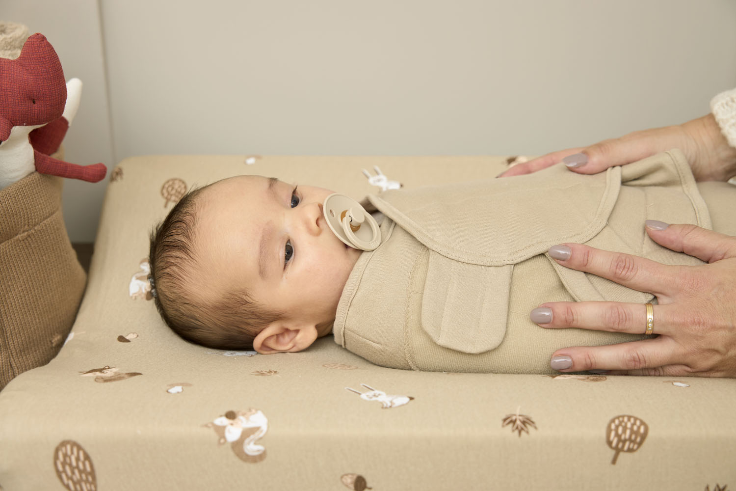 SwaddleMeyco Gevoerde Inbakerdoek - Sand - 0-3 Maanden - afbeelding 2