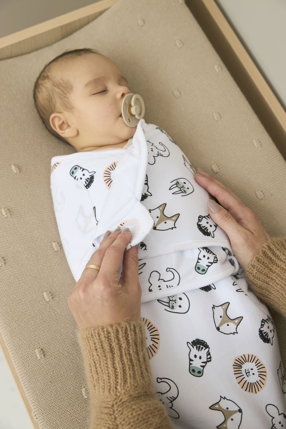 Gevoerde SwaddleMeyco Inbakerdoek Animal - Multicolour - afbeelding 3