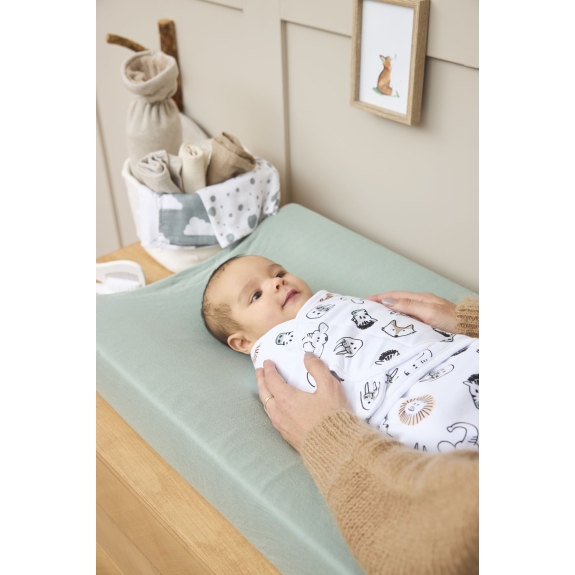 Gevoerde SwaddleMeyco Inbakerdoek Animal - Multicolour