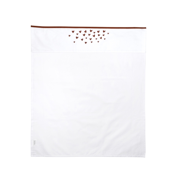 Meyco - Wieglaken met Hartjes - Camel - 75x100cm