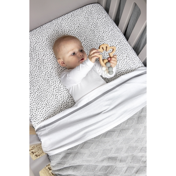 Meyco - Ledikantlaken met Bies - Grijs - 100x150cm