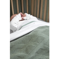 Ledikantlaken met Bies - Forest Green - 100x150cm