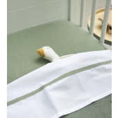 Ledikantlaken met Bies - Forest Green - 100x150cm