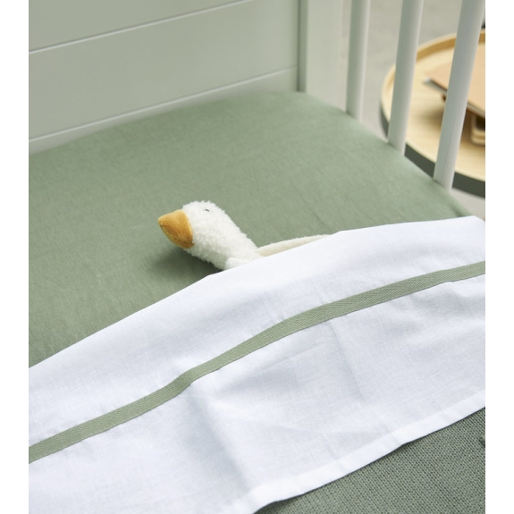 Ledikantlaken met Bies - Forest Green - 100x150cm