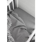 Ledikant Laken 2-Pack Grijs/Licht Grijs - 100x150cm