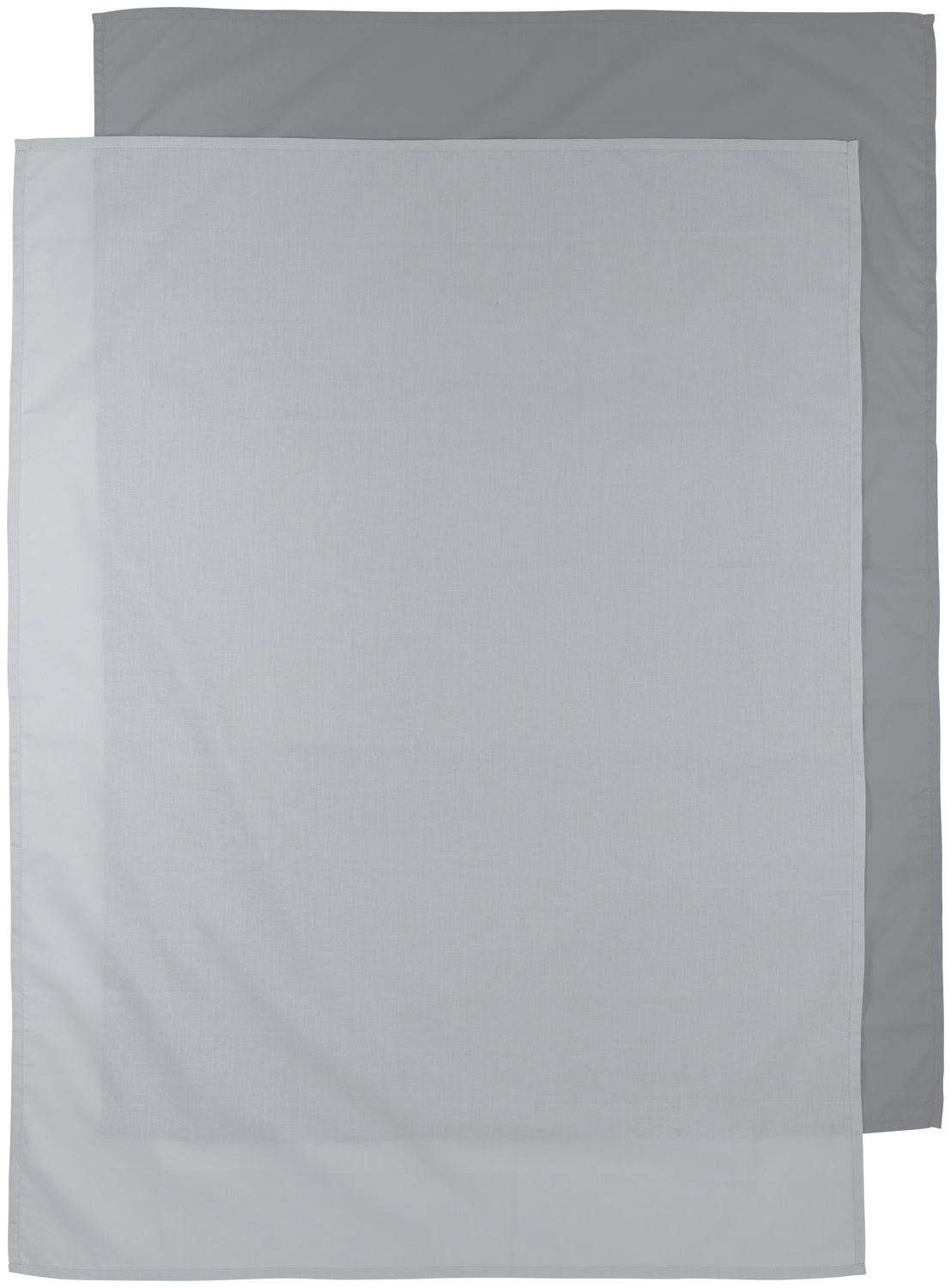 Ledikant Laken 2-Pack Grijs/Licht Grijs - 100x150cm - afbeelding 2