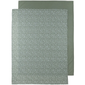 Ledikantlaken 2-pack Cheetah/Uni - bosgroen - 100x150cm