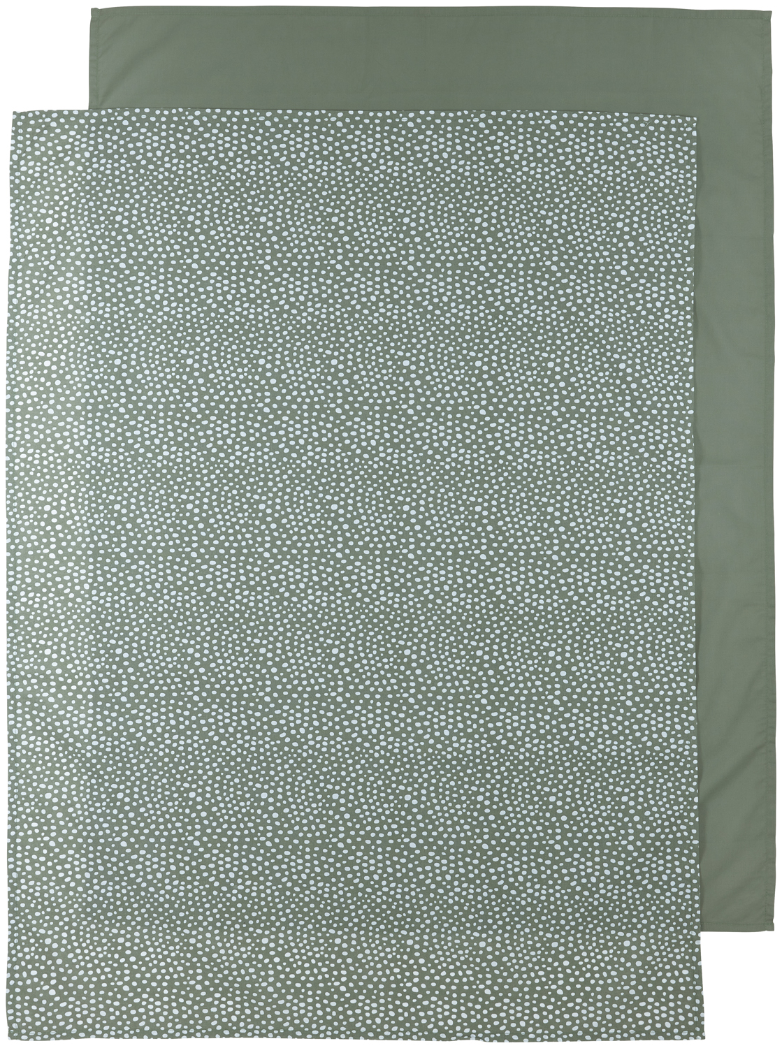 Ledikantlaken 2-pack Cheetah/Uni - bosgroen - 100x150cm - afbeelding 2
