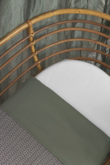 Ledikantlaken 2-pack Cheetah/Uni - bosgroen - 100x150cm