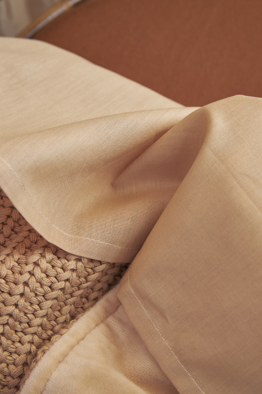 Wieglaken 2-pack - Camel/Warm Sand - 75x100cm - afbeelding 4