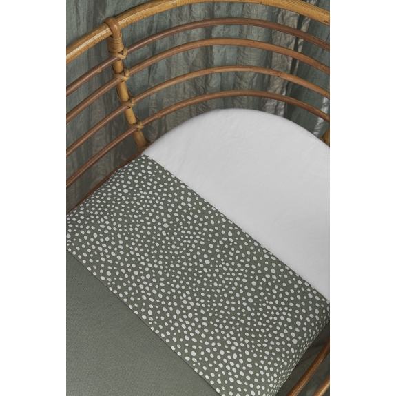 Wieglaken 2-pack Cheetah/Uni - Bosgroen - 75x100cm