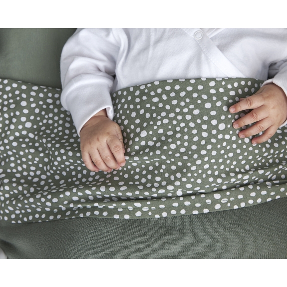 Wieglaken 2-pack Cheetah/Uni - Bosgroen - 75x100cm