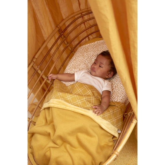 Meyco - Wieglaken Double Diamond - Goud - 75x100cm