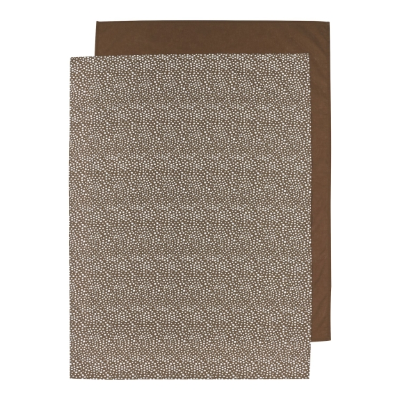 Wieglaken 2-pack Cheetah/Uni - Chocolate - 75x100 cm