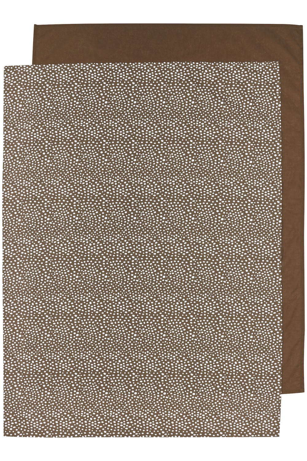 Wieglaken 2-pack Cheetah/Uni - Chocolate - 75x100 cm
