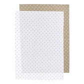 Meyco - Wieglaken Louis 2-pack - Taupe - 75x100cm