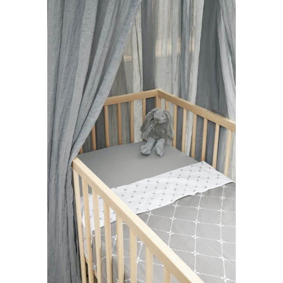 Meyco - Ledikantlaken 2-pack Louis - grijs - 100x150cm