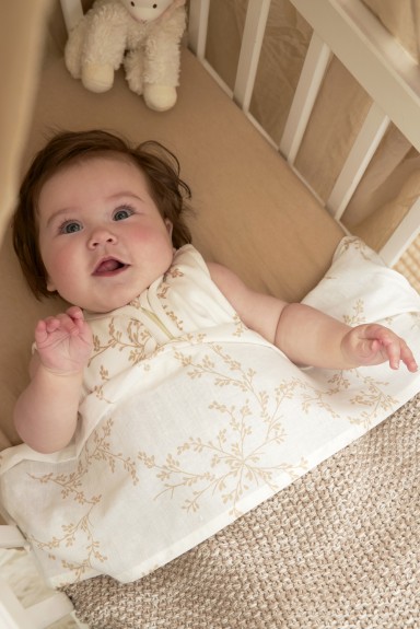 Meyco - Ledikantlaken 2-pack Branches - sand - 100x150cm