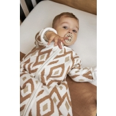 Meyco - Wieglaken 2-Pack Ikat - Sand/Toffee - 75x100cm