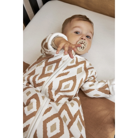 Meyco - Wieglaken 2-Pack Ikat - Sand/Toffee - 75x100cm