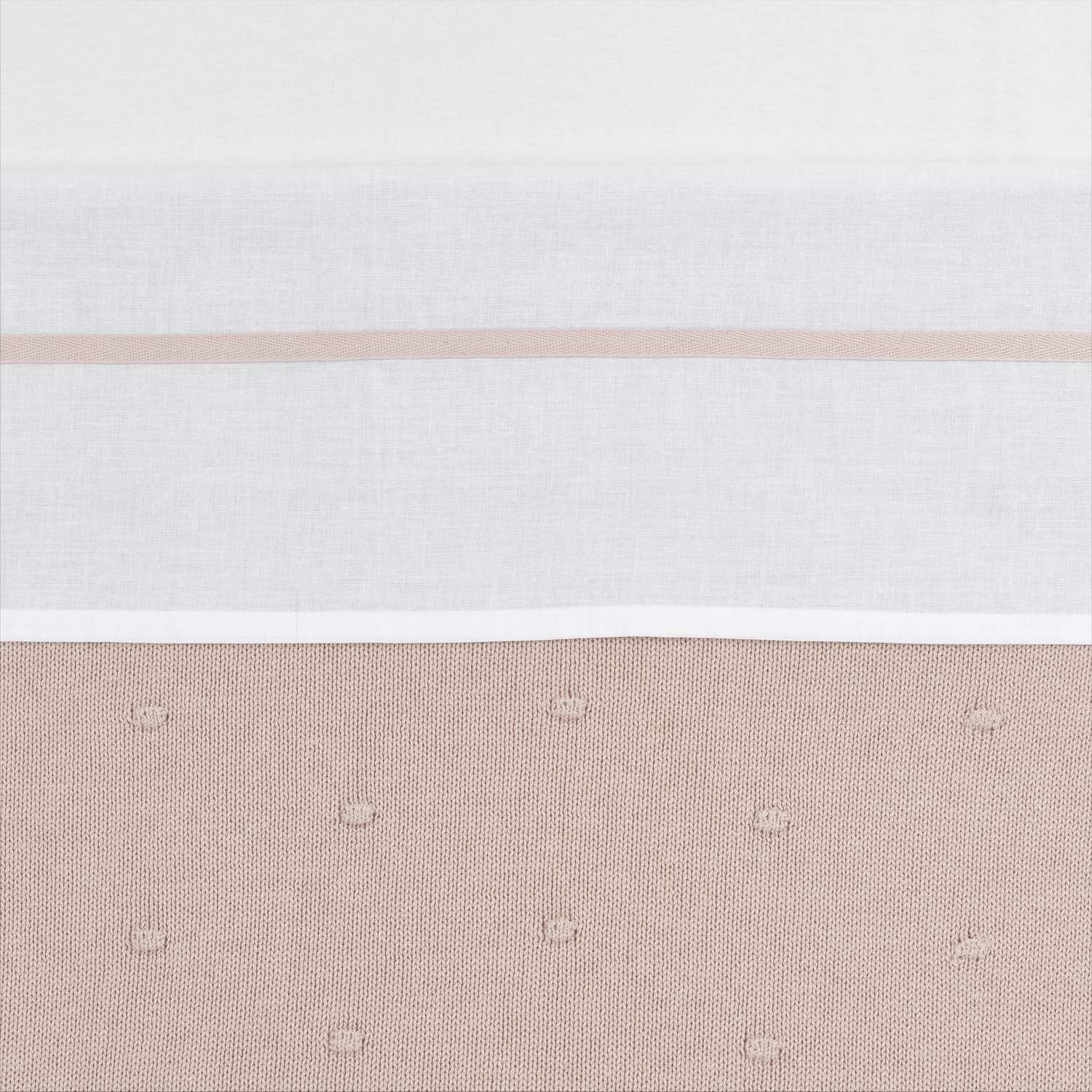 Ledikantlaken met Bies - Soft Pink - 100x150cm - afbeelding 2
