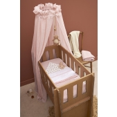 Meyco - Ledikantlaken met Bies - Soft Pink - 100x150cm