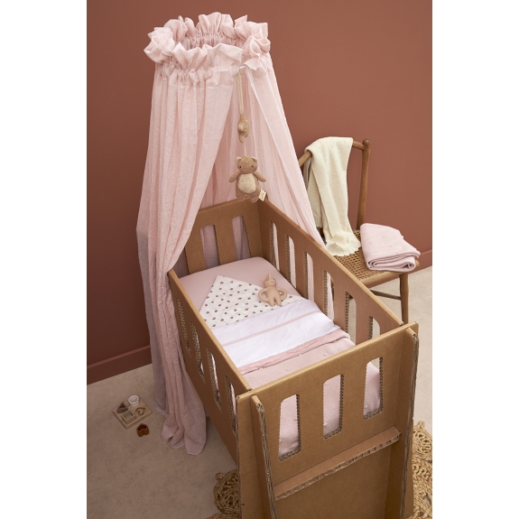 Meyco - Ledikantlaken met Bies - Soft Pink - 100x150cm