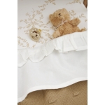 Ledikantlaken met Ruffle - Offwhite - 100x150cm