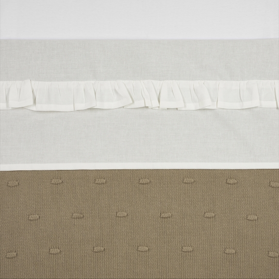 Meyco - Ledikantlaken met Ruffle - Offwhite - 100x150cm
