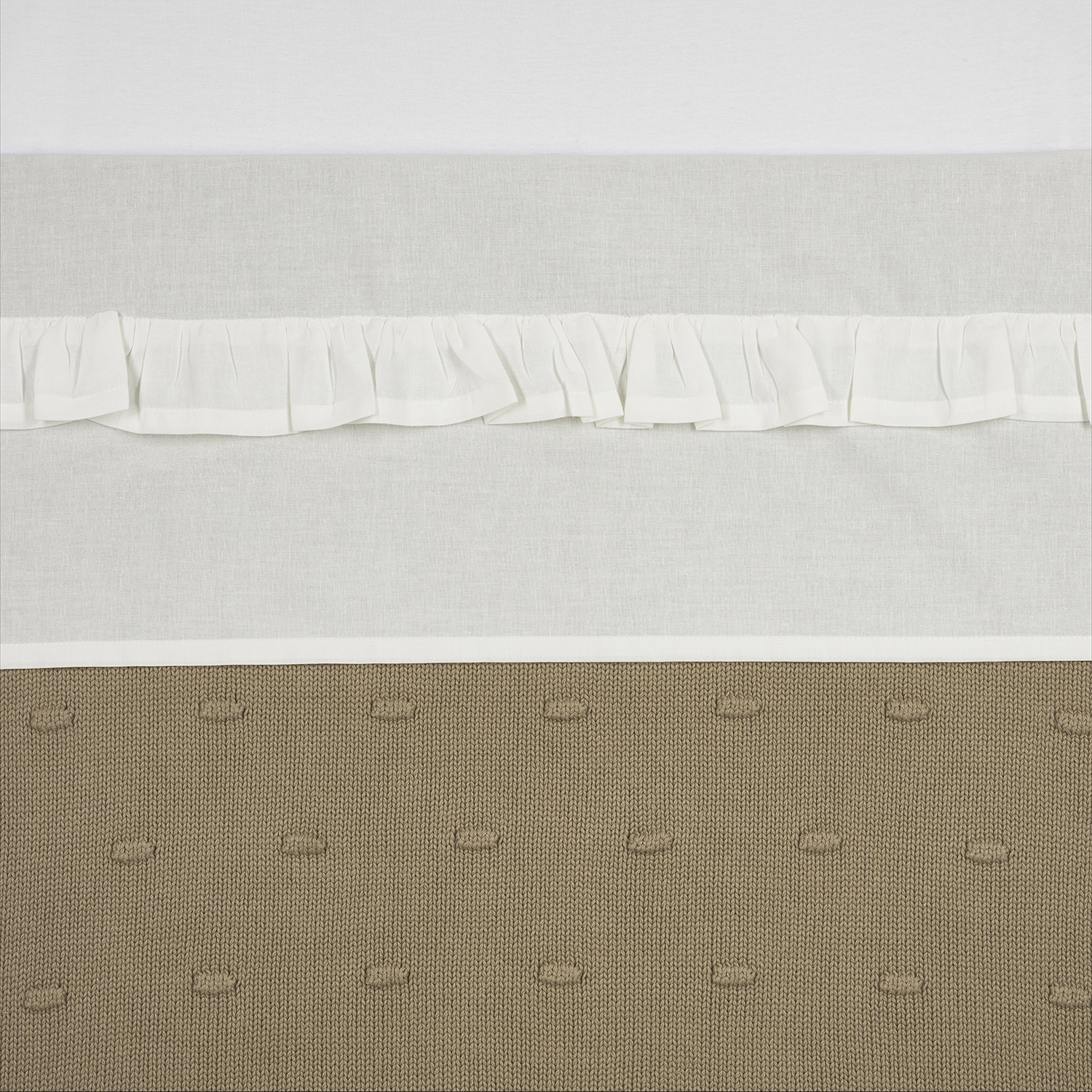 Ledikantlaken met Ruffle - Offwhite - 100x150cm - afbeelding 2