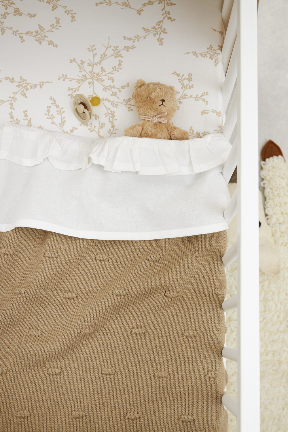 Ledikantlaken met Ruffle - Offwhite - 100x150cm - afbeelding 5