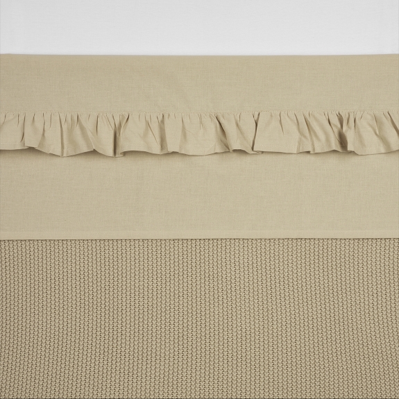 Meyco - Wieglaken Ruffle - Sand - 75x100cm