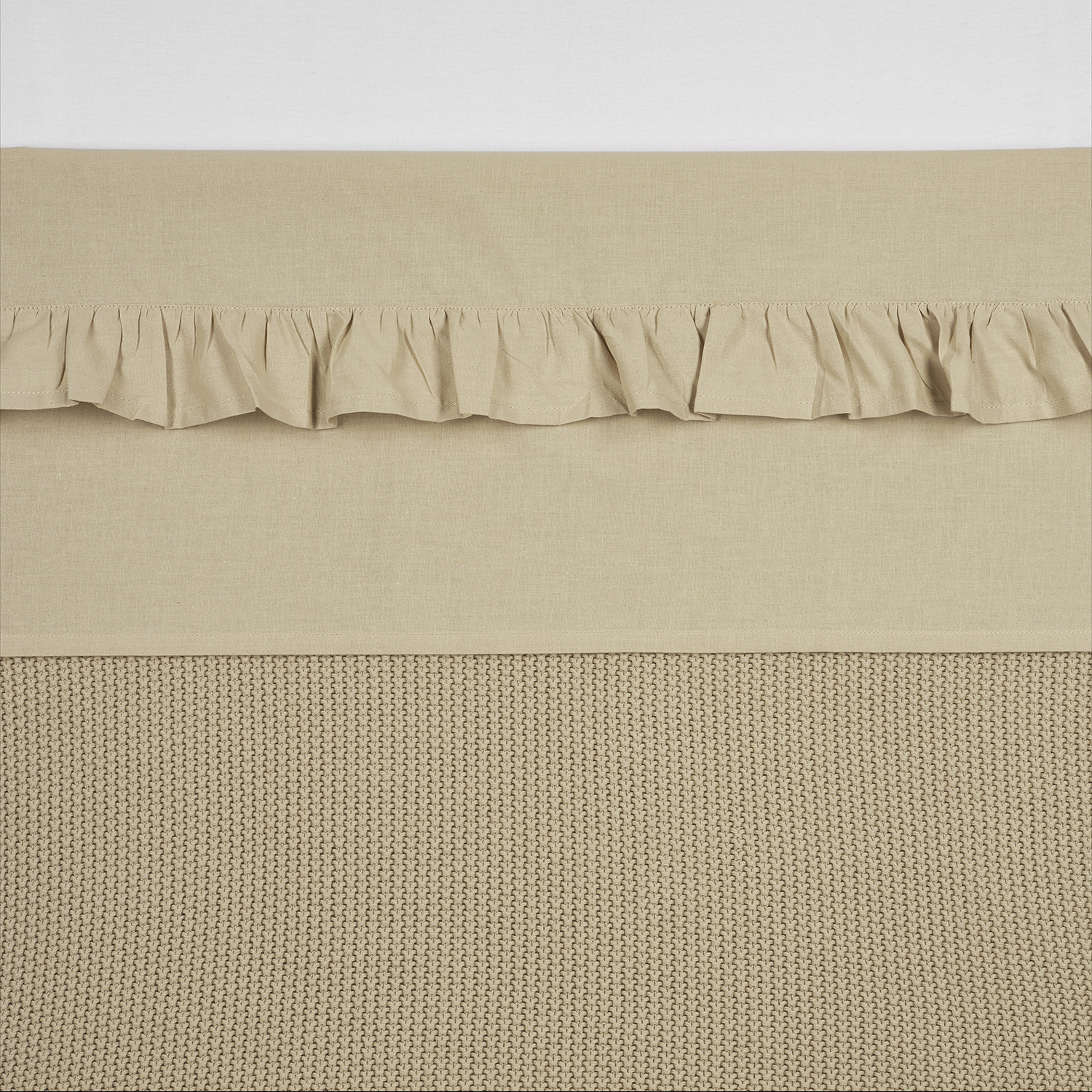 Wieglaken Ruffle - Sand - 75x100cm - afbeelding 2