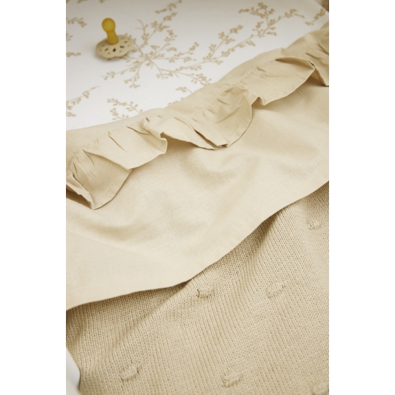 Meyco - Wieglaken Ruffle - Sand - 75x100cm