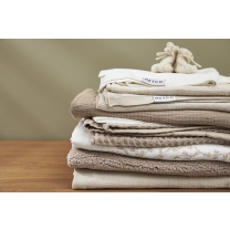 Meyco - Ledikant Laken Hydrofiel Uni - Sand - 100x150cm