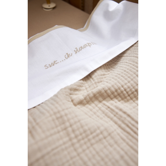 Meyco - Ledikant Laken Hydrofiel Uni - Sand - 100x150cm