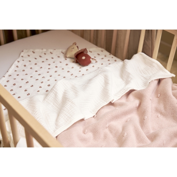 Meyco - Wieglaken Hydrofiel Offwhite - 75x100cm