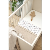 Ledikant Laken 2-Pack Dieren/Effen - Wit - 100x150cm