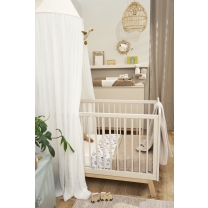 Ledikant Laken 2-Pack Dieren/Effen - Wit - 100x150cm