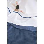 Wieglaken met Bies - Indigo - 75x100cm