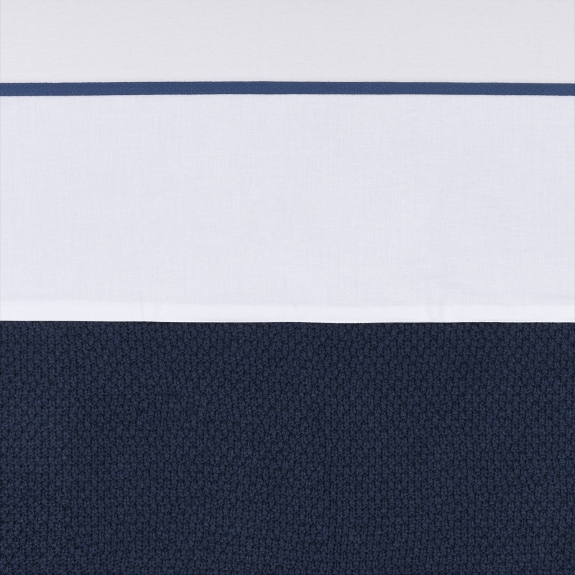Meyco - Wieglaken met Bies - Indigo - 75x100cm