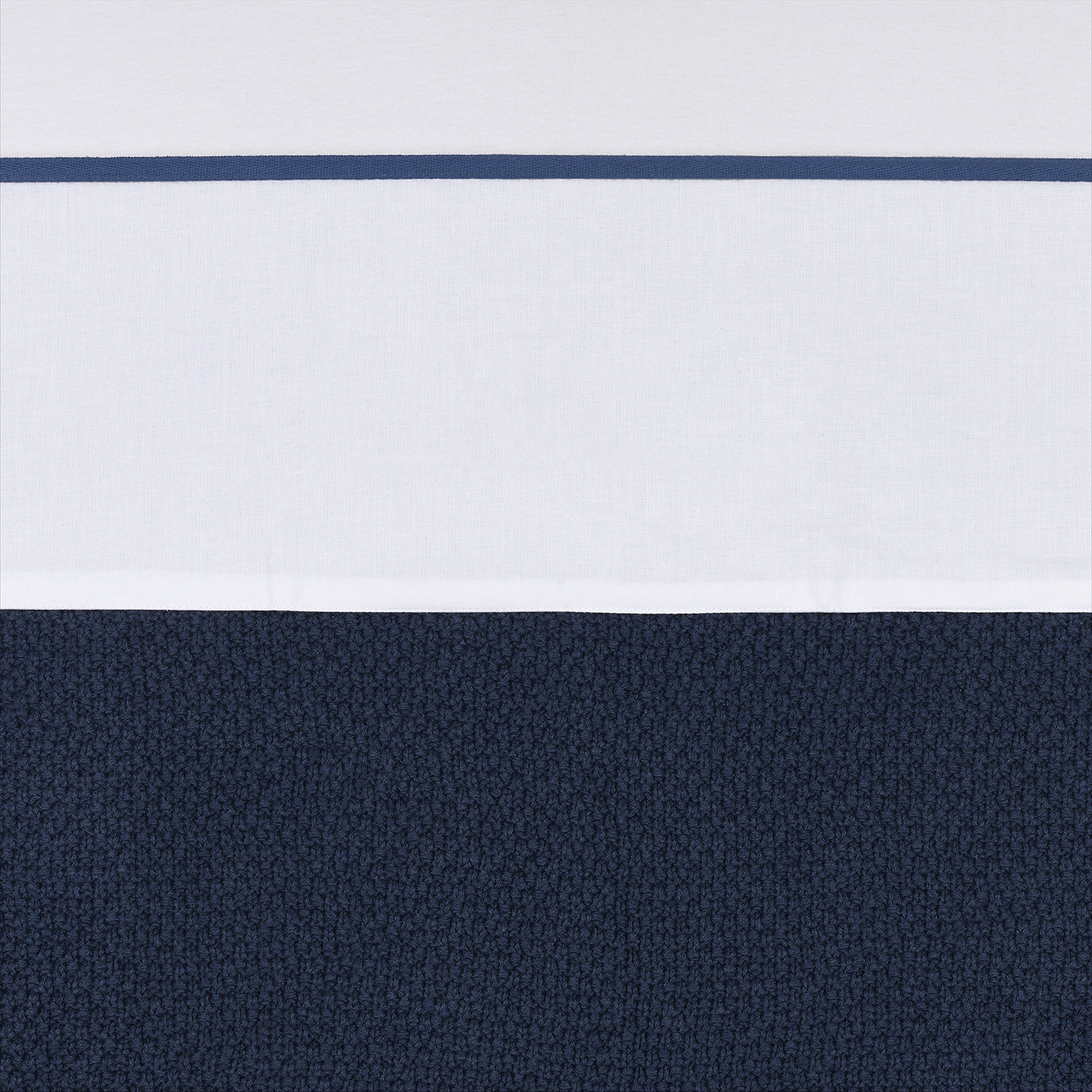 Wieglaken met Bies - Indigo - 75x100cm - afbeelding 2