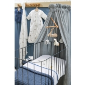 Meyco - Wieglaken met Bies - Indigo - 75x100cm