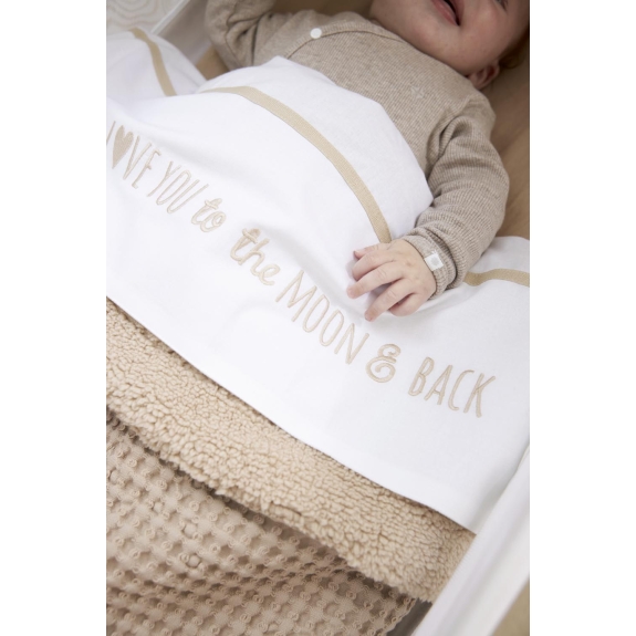 Meyco - Love you to the moon & back - Sand - 75x100cm