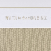 Love you to the moon & back Ledikant Laken - Sand - 100x