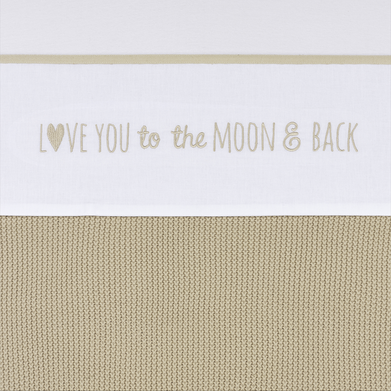 Love you to the moon & back Ledikant Laken - Sand - 100x - afbeelding 2