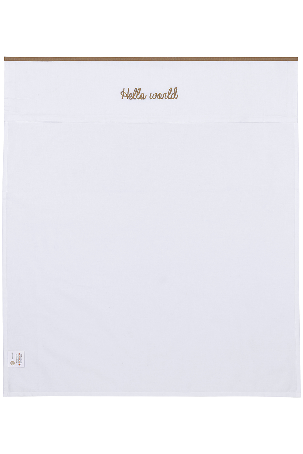 Hello World Ledikant Laken - Taupe - 100x150cm - afbeelding 3
